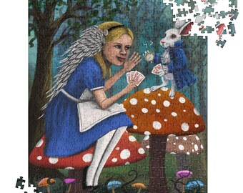 Alice in Wonderland with White Rabbit - Hearing Loss - Jigsaw puzzle