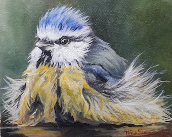 bird portraits, original paintings, animals portraits, oil paintings