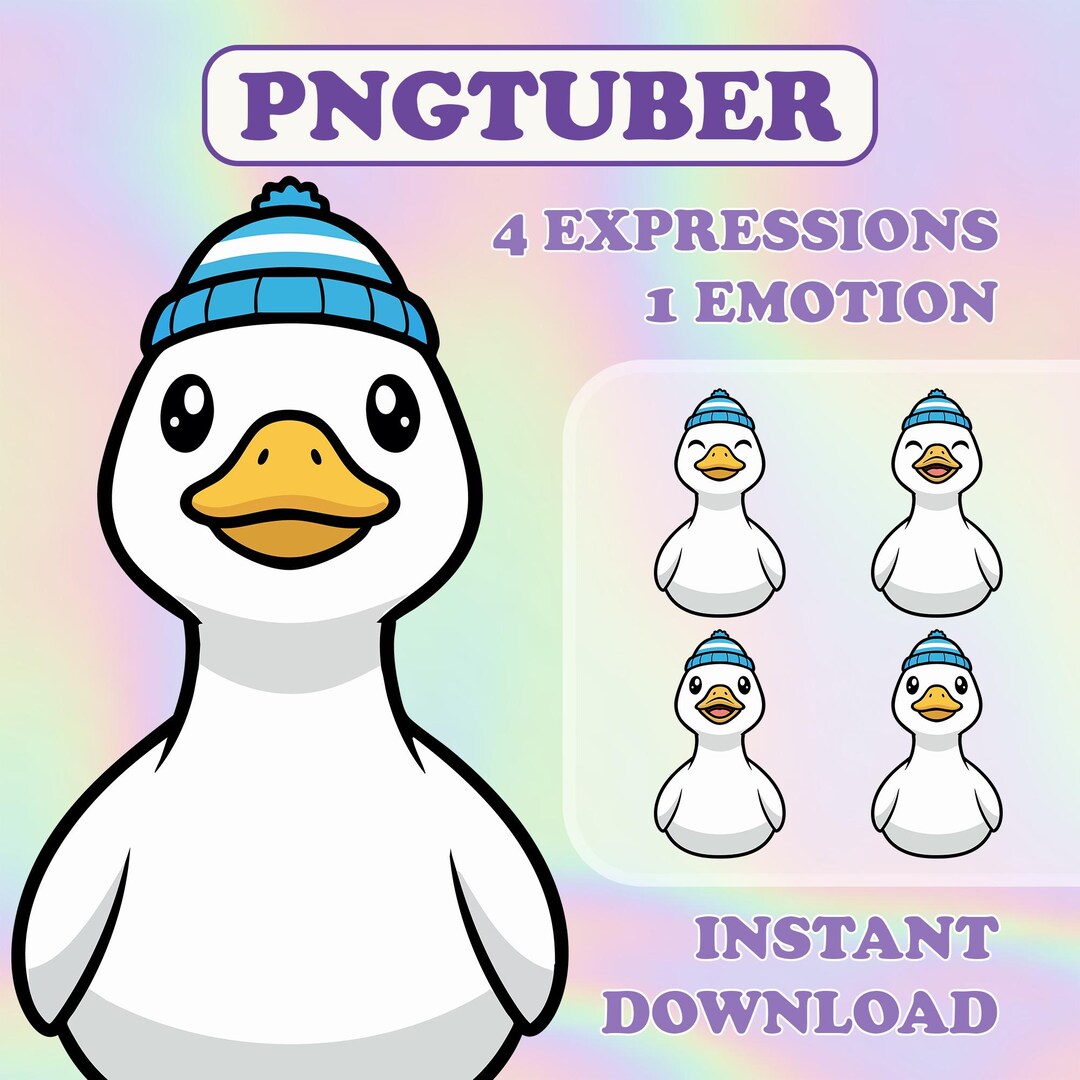 Heygrumpygoose Model Silly Goose in Hat Pngtuber Model for Twitch & Youtube Stream (instant ...