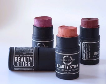 BEAUTY STICK Multi-Use Pigment Stick: Zero Waste Makeup for Lips, Cheeks, Eyes