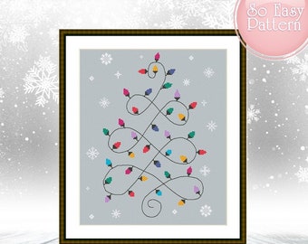 Cross stitch pattern, Holiday counted cross stitch PDF pattern, Xmas cross stitch, Cross stitch designs, Winter cross stitch gift, Hoop art