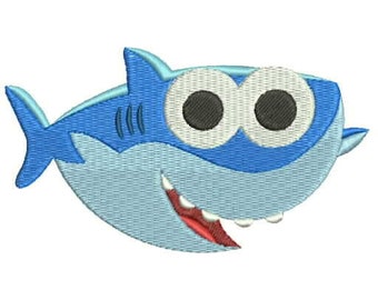 Embroidery designs Shark Baby, Machine Embroidery Designs Shark, Applique desing fish, Pattern Shark Baby, Digital Download