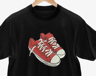 Diseño de bordado de zapatos, bordado de máquina, diseños de zapatos para la máquina de bordar digital diseño gráfico archivo, 3 tamaños - 10 formatos