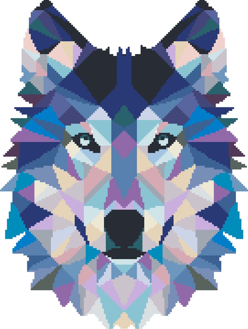 embroidery landscape counted cross stitch chart Wolf Cross Stitch Pattern Modern Cross Stitch Pattern PDF Animal nature cross stitch
