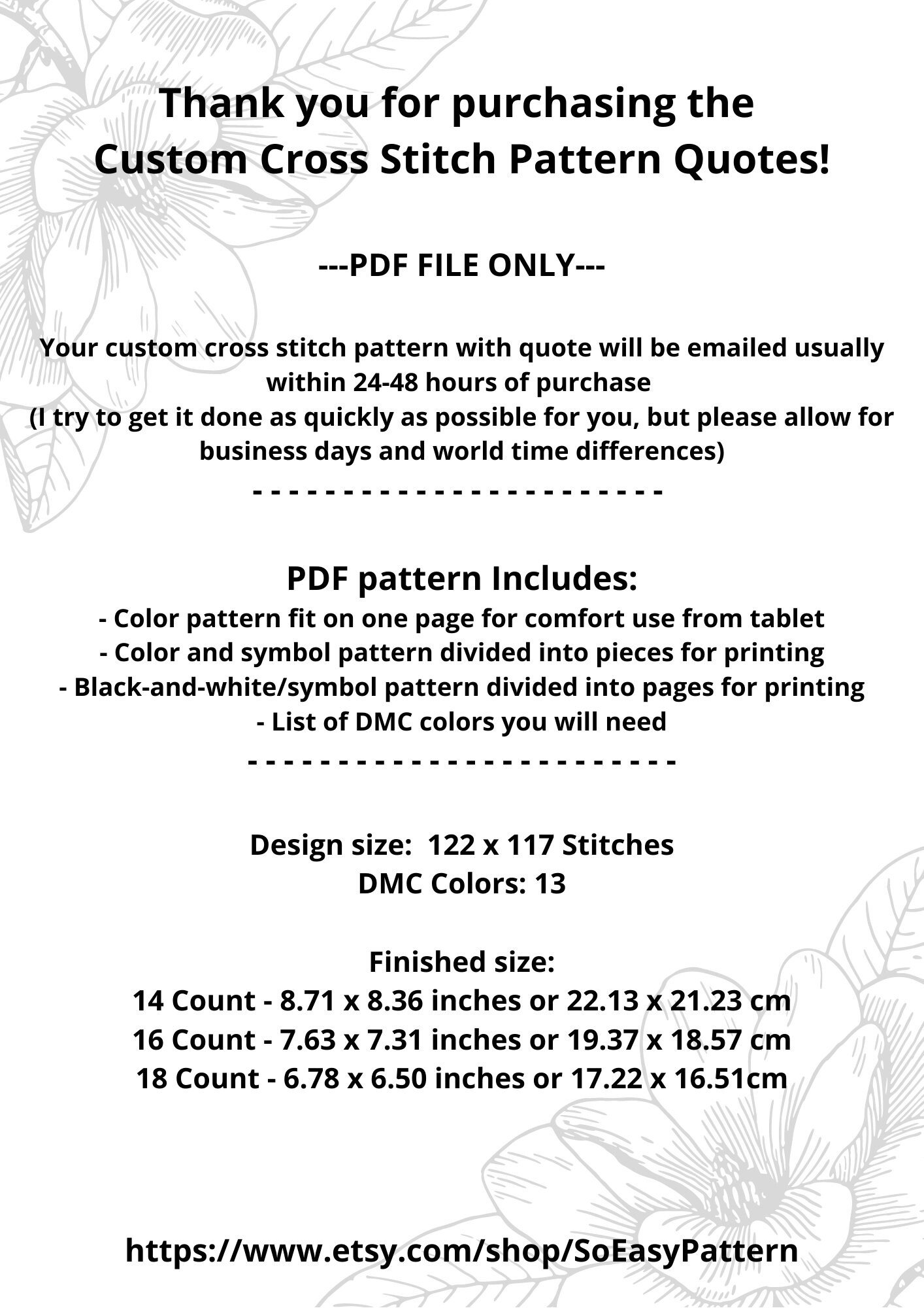 Custom cross stitch pattern text Your words here cross stitch Etsy