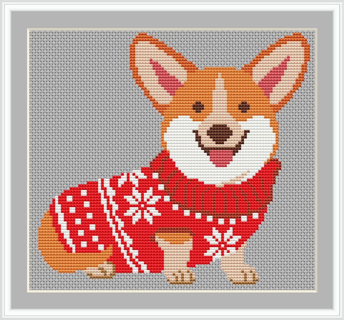 Dog Cross Stitch Pattern Cute Cross Stitch Pattern PDF Etsy