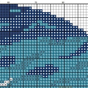Ocean Cross Stitch pattern PDF, Modern nature cross stitch, Beach cross stitch, Sea, Nature cross stitch, Landscape cross stitch, embroidery image 4