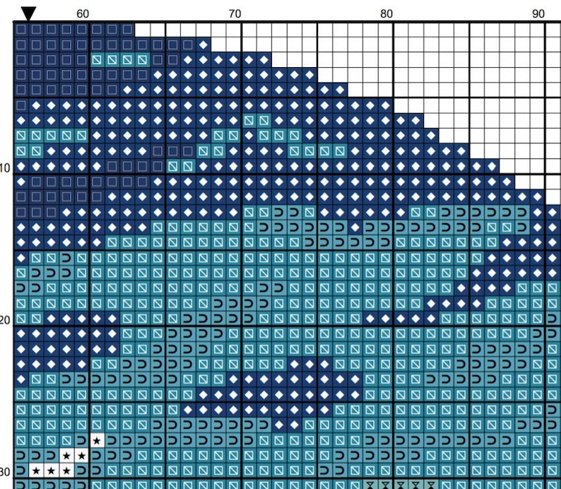 Ocean Cross Stitch pattern PDF, Modern nature cross stitch, Beach cross stitch, Sea, Nature cross stitch, Landscape cross stitch, embroidery image 4