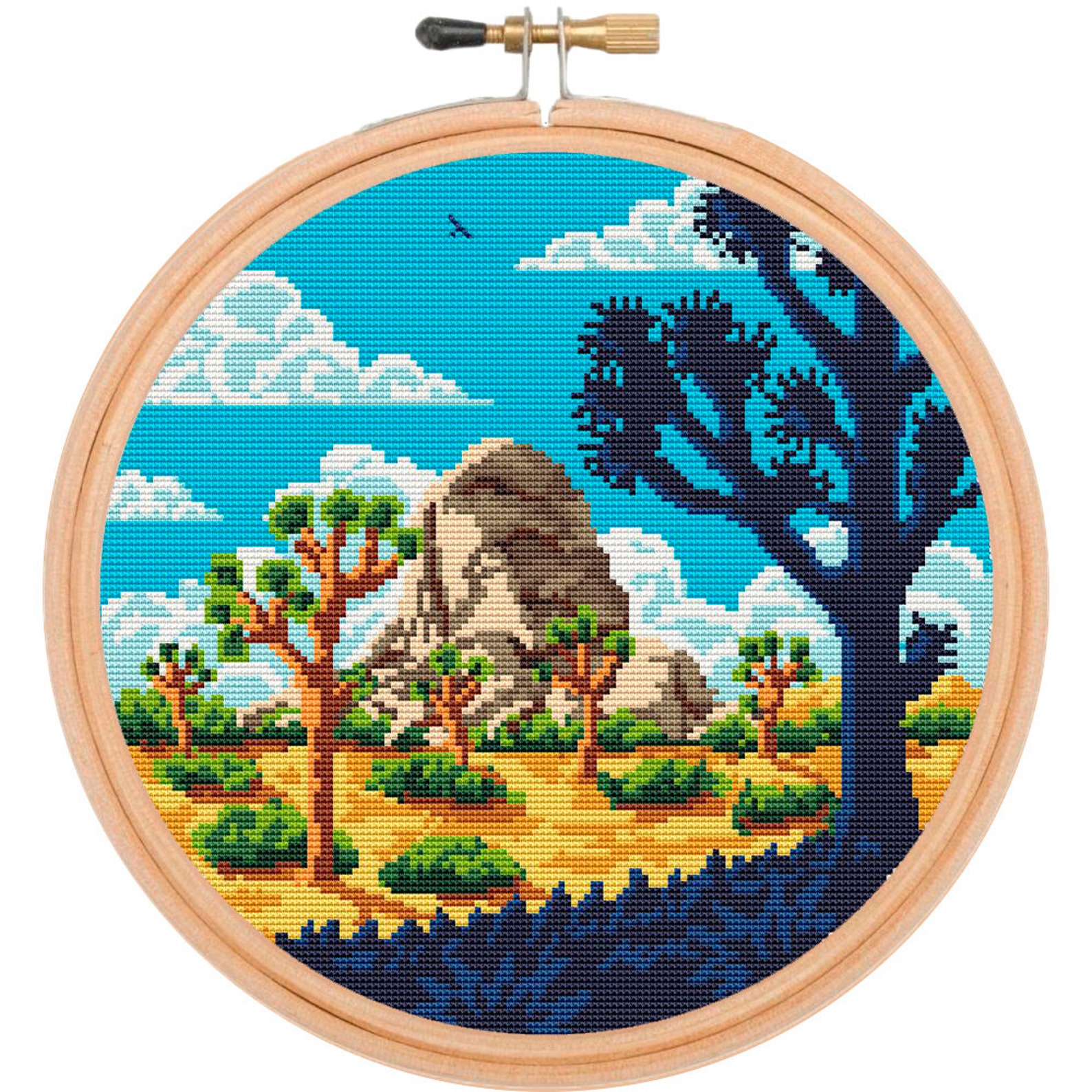 California National Parks Cross Stitch Pattern PDF Yosemite | Etsy