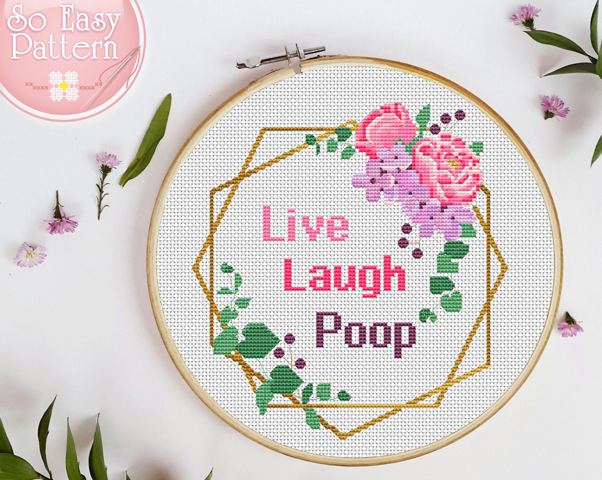 【todayful】EmbroideryPatchworkShirts Funny Cross Stitch Pattern Subversive Cross Stitch Quote