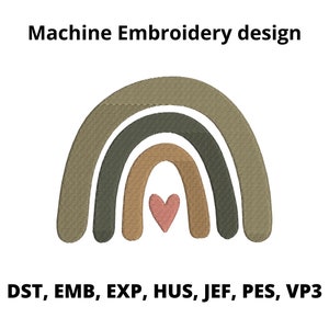 Rainbow Embroidery Design, Machine Embroidery Rainbow designs file, Baby Embroidery instant download, rainbow applique design
