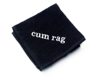 Cum Rag towel, Cum towel Valentine day gift, Boyfriend funny gift, Husband gift, Gag gift, after sex towel with embroidered