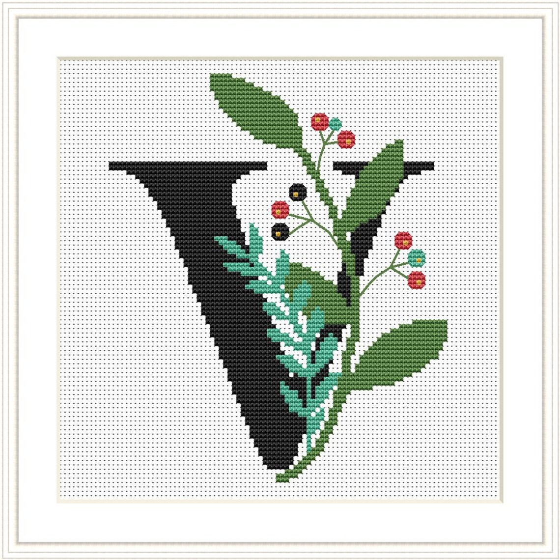 Cross Stitch Letters v Monogram Cross Stitch Etsy