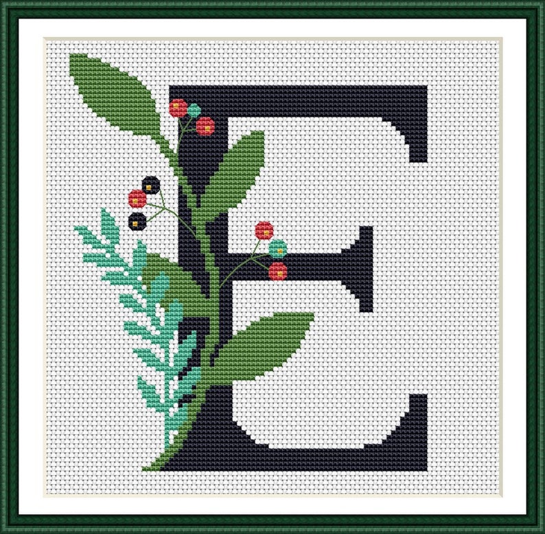 Cross Stitch Letters e Monogram Cross Stitch Etsy