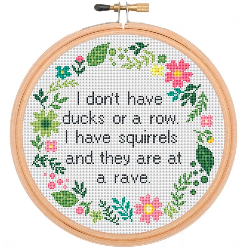 I Don't Have Ducks Or A Row Starter Cross Stitch Kit | Etsy