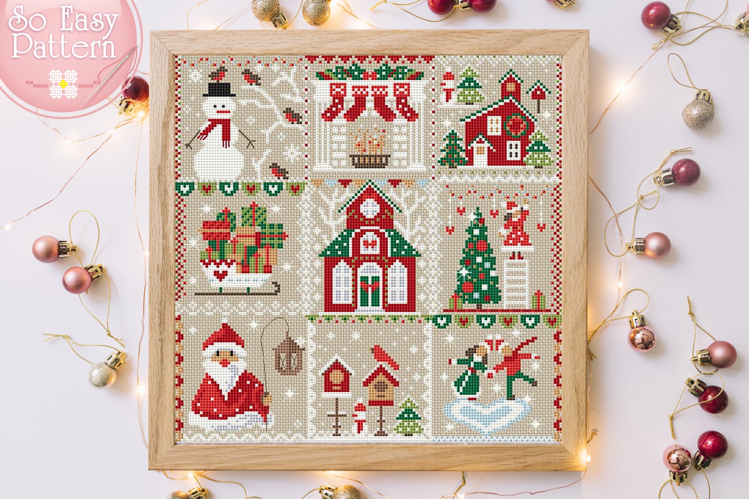 Christmas Cross Stitch Patterns Sampler Cross Stitch Etsy UK