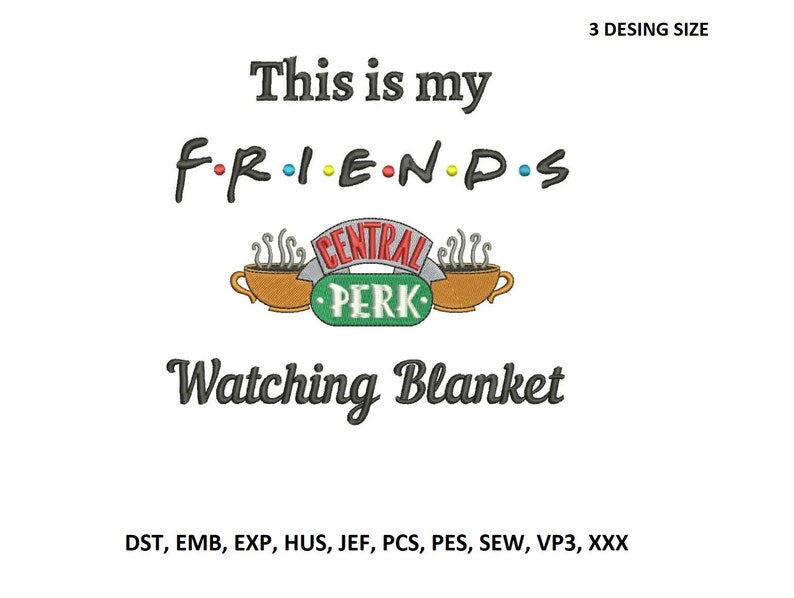 Watching Blanket Machine Embroidery Designs This is My Friends Etsy