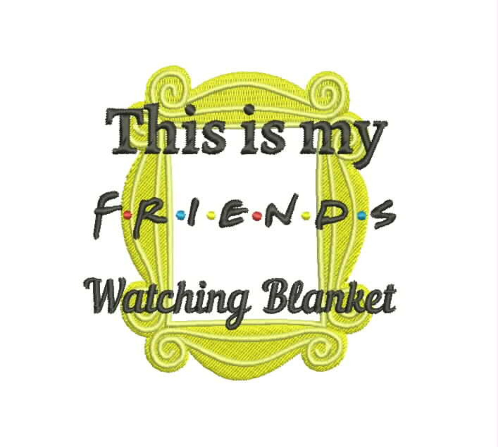 Watching Blanket Machine Embroidery Designs This is My Friends Etsy