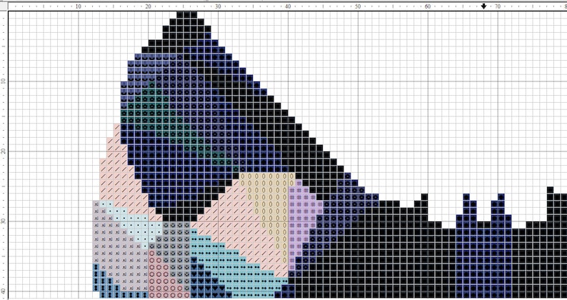 embroidery landscape counted cross stitch chart Wolf Cross Stitch Pattern Modern Cross Stitch Pattern PDF Animal nature cross stitch