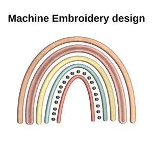 Boho Rainbow Embroidery Design, Machine Embroidery design Rainbow, Baby Embroidery patterns instant download file