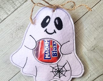 Geist Halloween Leckerbissen Tasche In The Hoop Maschinenstickerei, Süßigkeiten Tasche ITH, Geist Candy Bag