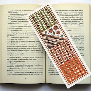 Bookmark Cross Stitch Pattern, Book mark Counted Cross Stitch, Embroidery digital PDF pattern, Handmade Gift for book lover