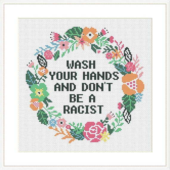 Warsh Yer Hands Funny Cross Stitch Pattern