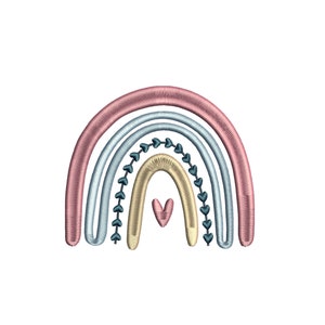 Boho Rainbow Embroidery Design, Machine Embroidery Rainbow, Baby Embroidery patterns instant download file
