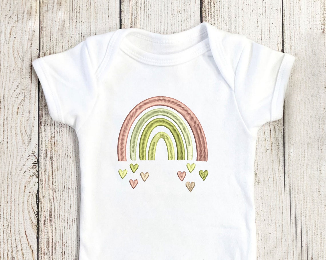 Rainbow Embroidery Design Machine Embroidery Rainbow Baby Etsy UK