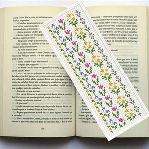 Bookmark Cross Stitch Pattern, Floral bookmarks Counted Cross Stitch, Embroidery digital PDF pattern, Handmade Gift for book lover