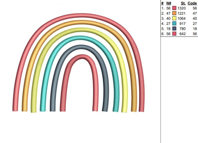 Boho Rainbow Embroidery Design Bundle Machine Embroidery Etsy