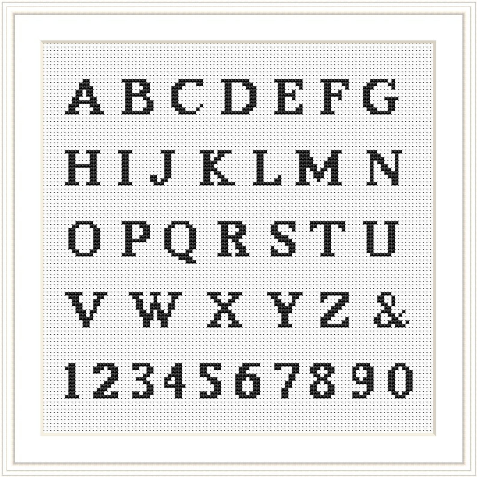 Cross Stitch Letters Cross Stitch Alphabet Pattern Cross Etsy
