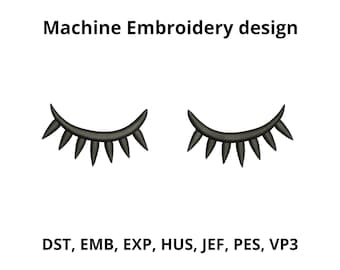 Eyelashes Embroidery Design Eyes with lashes Machine Embroidery Designs Eyelash Embroidery Face Embroidery Design Eyes for dolls Embroidery
