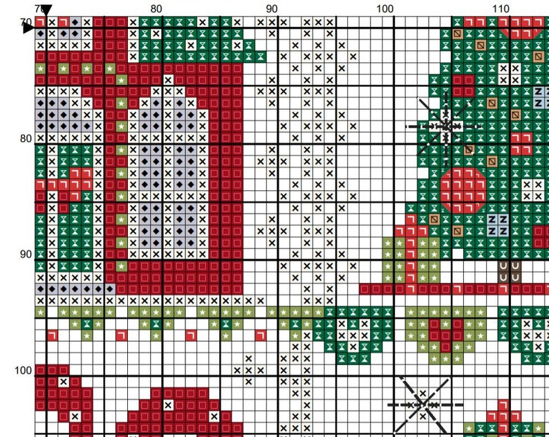 Sampler Cross Stitch Pattern Holiday Cross Stitch Modern Etsy