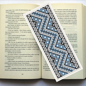 Bookmark Cross Stitch Pattern,  Ornament cross stitch pattern, Embroidery digital PDF pattern, Handmade Gift for book lover
