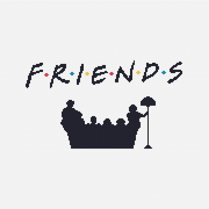Cross Stitch Pattern PDF Friends Cross Stitch Funny Xstitch - Etsy