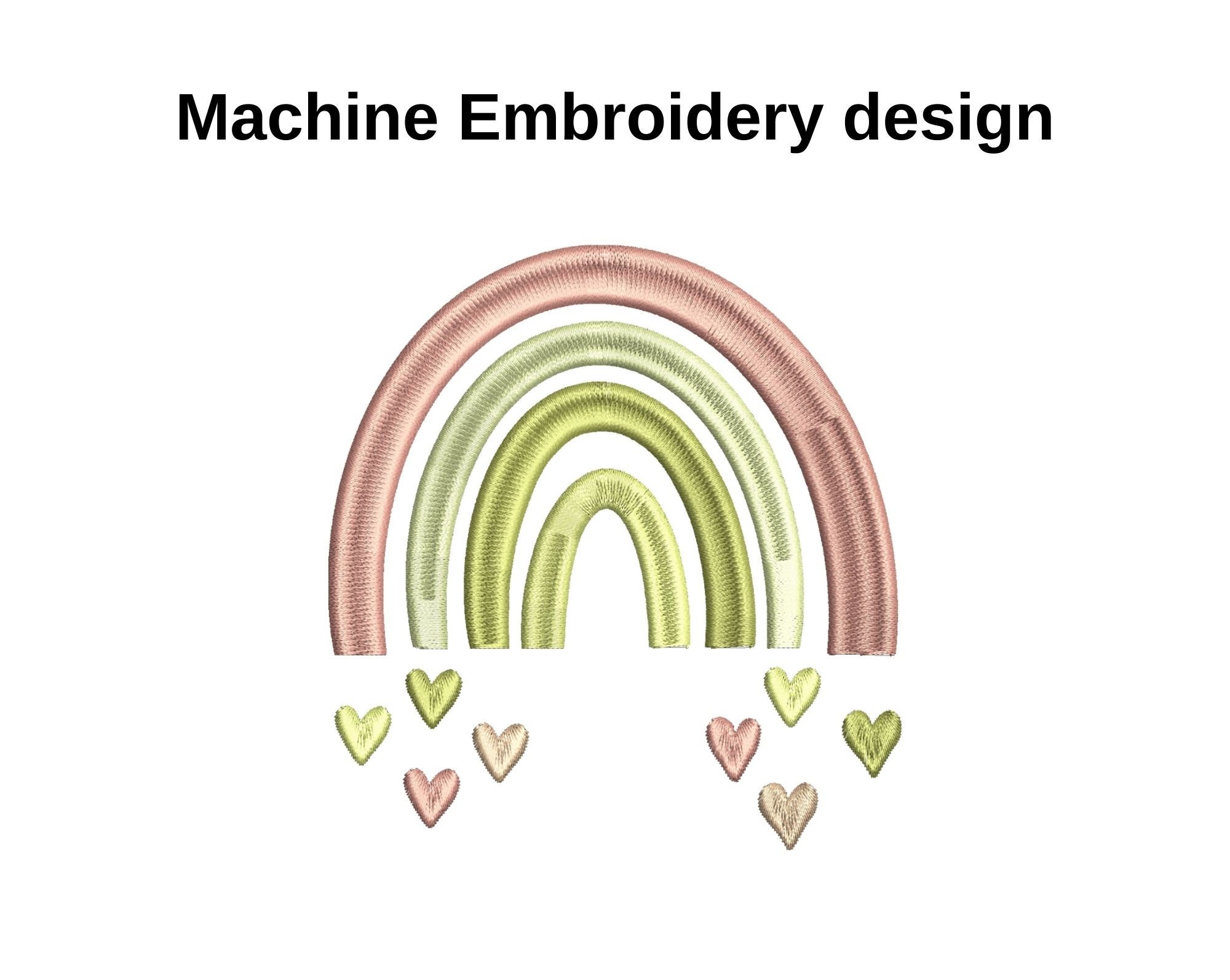 Rainbow embroidery design machine embroidery rainbow baby  etsy uk