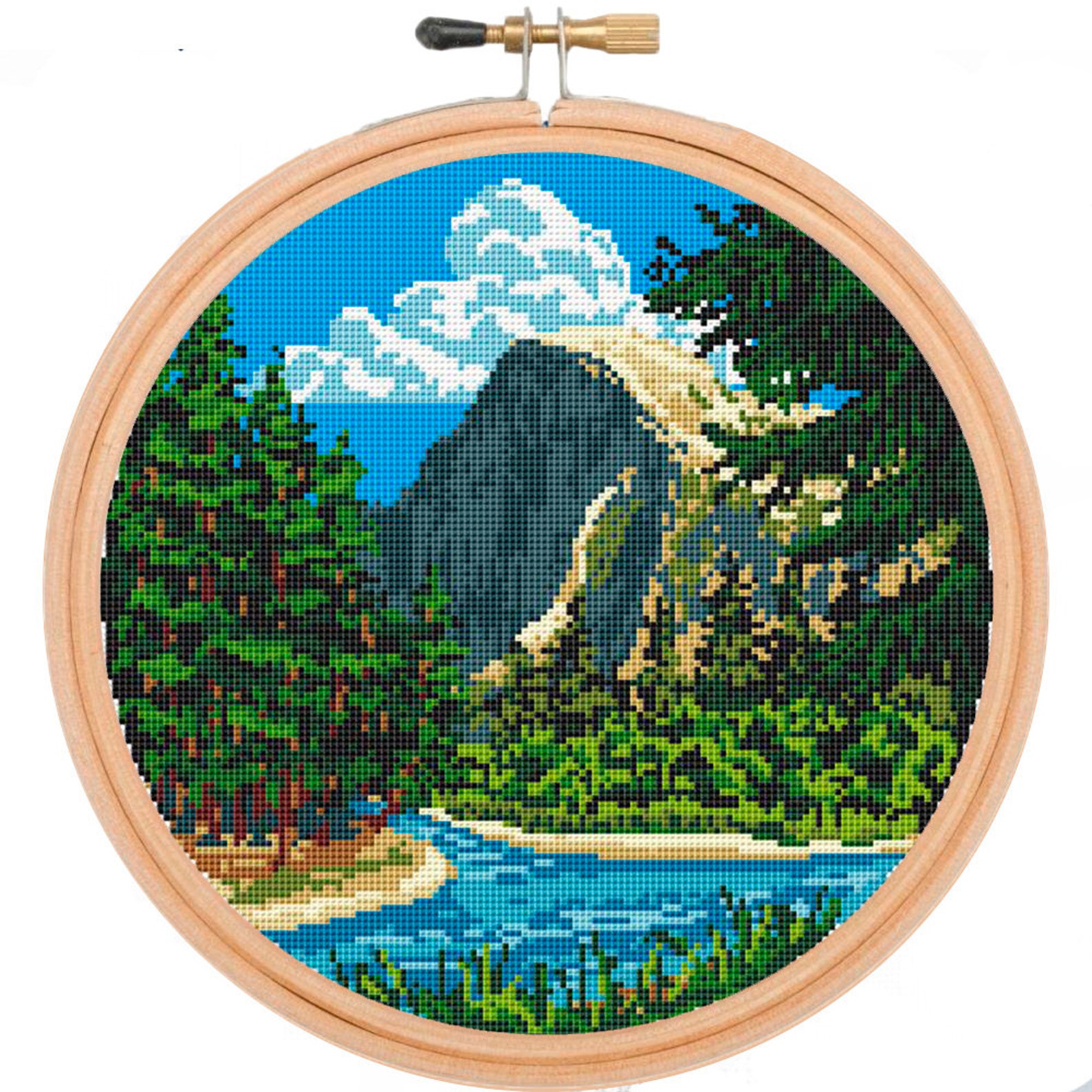 Landscape Modern Cross Stitch PDF Pattern Yosemite National - Etsy