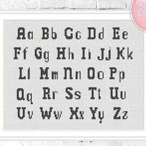 Cross stitch letters Cross Stitch Alphabet PDF pattern Cross stitch font Modern cross stitch DIY Cross Stitch Pattern Embroidery Xstitch