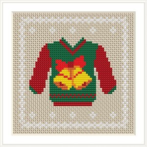 Christmas Decoration Cross stitch pattern, Holiday decor Cross stitch PDF pattern, Little house needlework, Christmas ornament xstitch chart