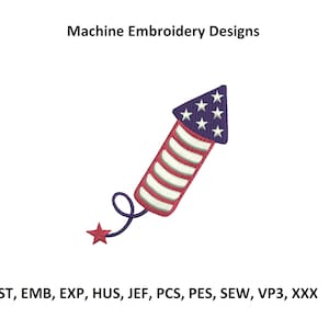 Fireworks embroidery design Machine Embroidery Patriotic embroidery Flag embroidery 4th of July Embroidery Patterns & Files INSTANT DOWNLOAD