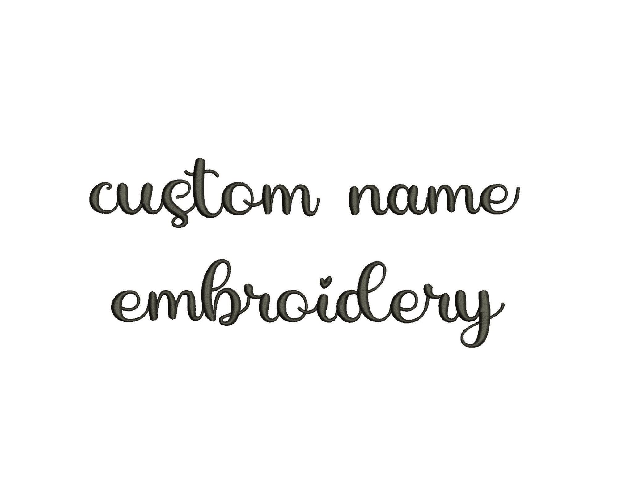 Custom Name Embroidery Design Machine Embroidery File Custom Etsy