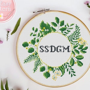 My Favorite Murder SSDGM cross stitch pattern PDF funny xstitch chart Subversive cross stitch Modern cross stitch Quote Adult cross stitch