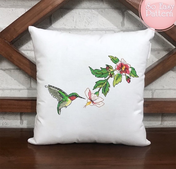 ハミングバードページ JMP0822 Hummingbird Cross Stitch Pattern PDF Full Coverage