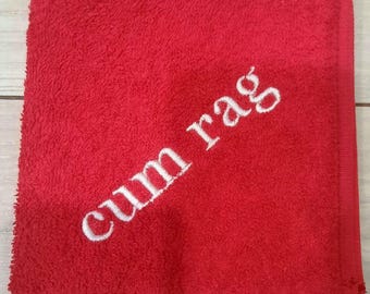 Cum Rag towel, Cum towel Valentine day gift, Boyfriend funny gift, Husband gift, Gag gift, embroidered Cum towel, after sex towel