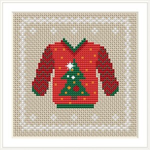 Christmas Decoration Cross stitch pattern, Holiday decor Cross stitch PDF pattern, Little house needlework, Christmas ornament xstitch chart