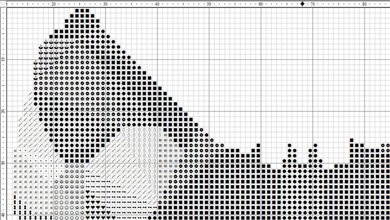 embroidery landscape counted cross stitch chart Wolf Cross Stitch Pattern Modern Cross Stitch Pattern PDF Animal nature cross stitch
