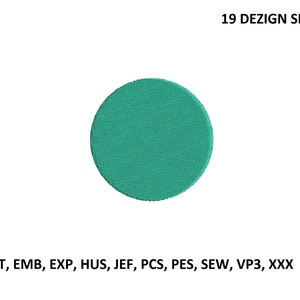 Polka Dot Machine Embroidery Design Circle Embroidery Design Mini Polka Dots Embroidery Round Shape Embroidery Design 19 SIZES 10 FORMATS