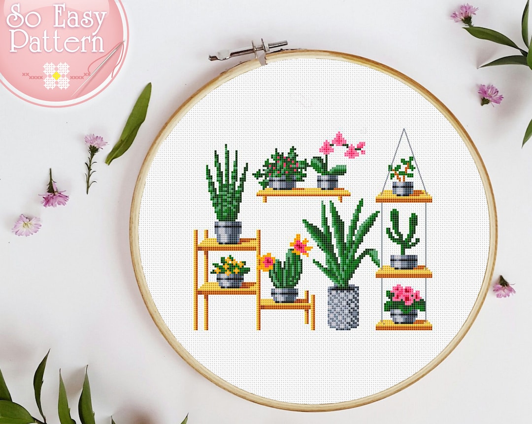 Plants Cross Stitch Succulent Cross Stitch Pattern PDF Etsy
