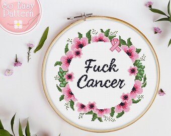 Fake Kreuzstichmuster, PDF Kreuzstichmuster, modernes Kreuzstichmuster, modernes Kreuzstichmuster mit Blumenrand, Kreuzstichmuster mit Blumenrand, Kreuzstichvorlage